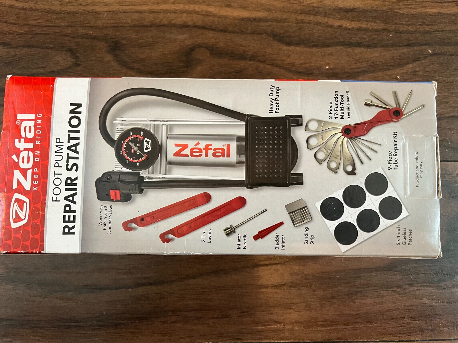 ZEFAL Bike Repair Station Foot Pump Multi Tools Tube Repair Patches