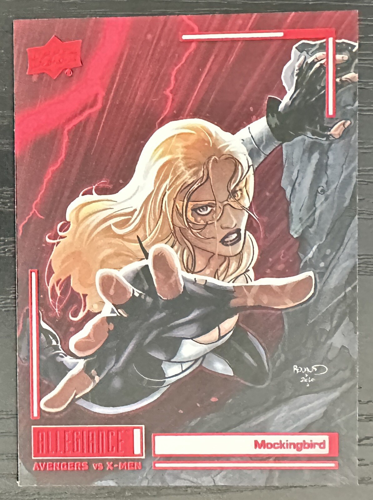 2023 Upper Deck Marvel Allegiance Avengers vs X-Men Mockingbird #C29 Red Rainbow