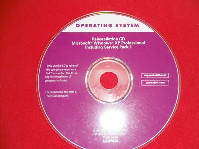 Reinstallation Dell CD Microsoft Windows XP Pro - Including Service Pack 1