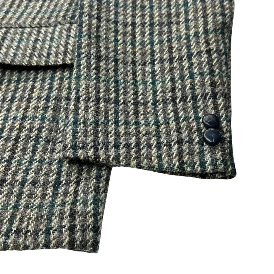 Jaqueta casaco esportivo 42R Harris Tweed Escócia xadrez jumbo blazer vintage - Imagem 4 de 4