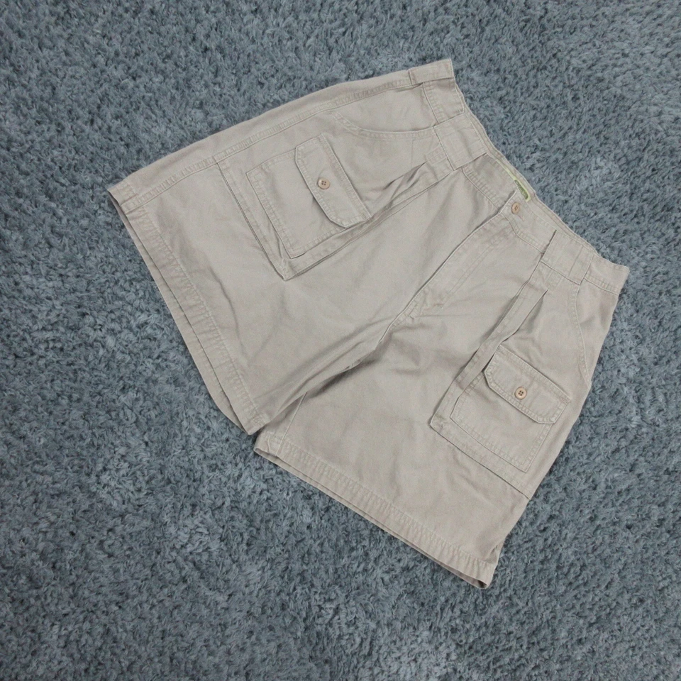 Cabela's Pantalones Cortos Mujer 16 Beige Tostado Marrón 7 Bolsillos Senderista Carga 32x7* Foto 2 de 4