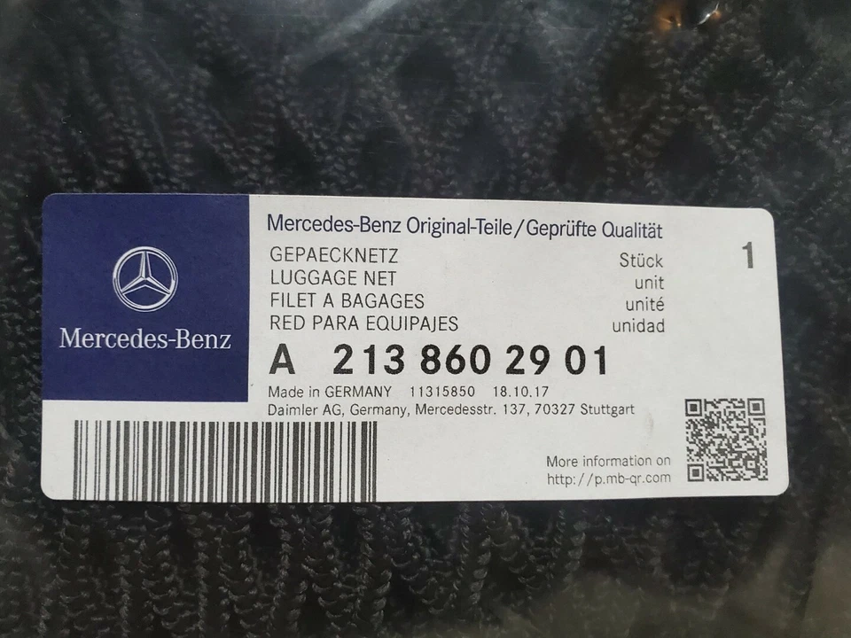 NUEVO MERCEDES BENZ CLASE C OEM EQUIPAJE DE CARGA PISO RED TRASERA Foto 2 de 2