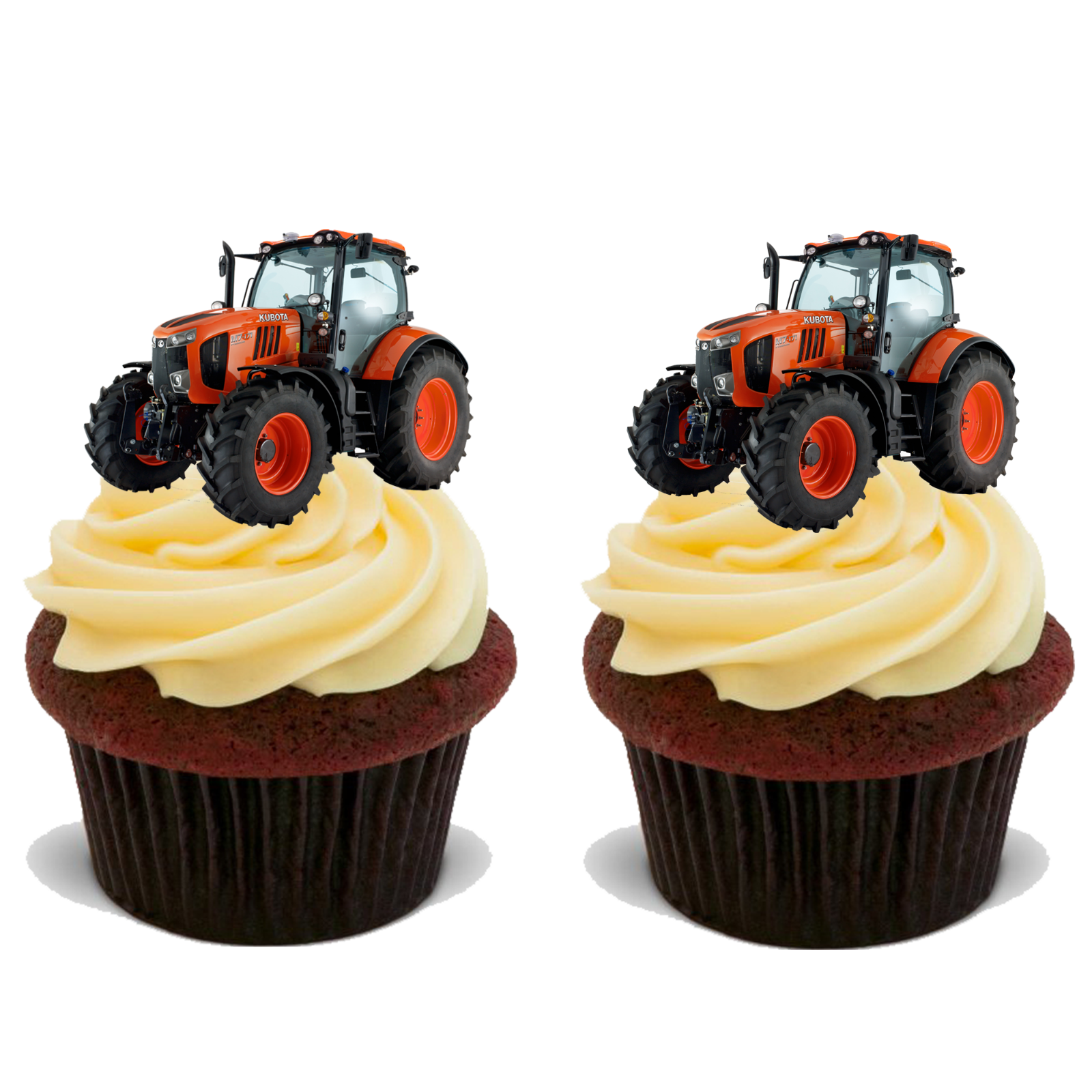 35x TRACTOR Premium Edible Stand Up Rice Wafer Cup Cake Toppers FARM FARMER D4