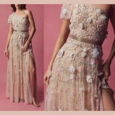 NEW Mac Duggal [ 16 ] 9165 Floral Embellished One Shoulder A Line Gown #J1720