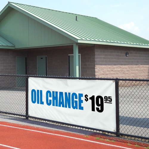 Vinyl Banner Multiple Sizes Oil Change $ 19.95 Business Automotive Outdoor - Picture 3 of 7