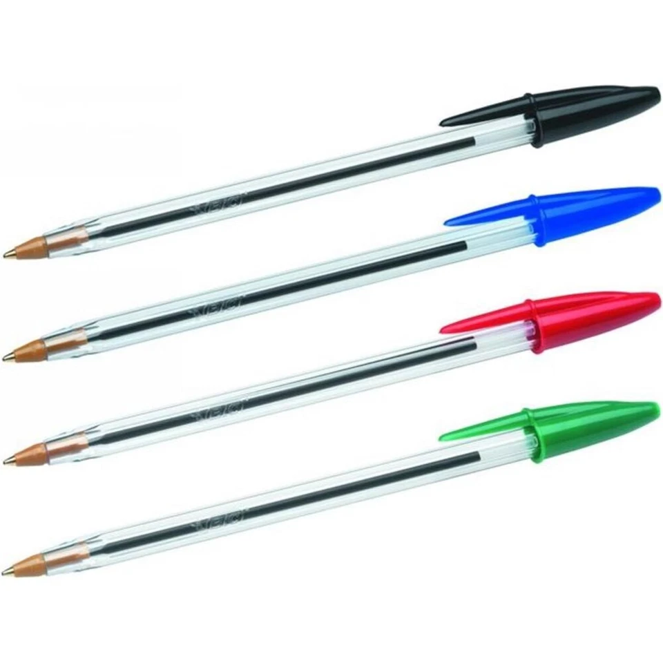 2 x BiC Cristal Ballpoint Pens 1.0 mm Nib Assorted Ink Pack of 10