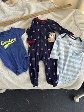 Bundle of 3, Boys 9 Month Carter's Sleepies, Pajamas, Bodysuits