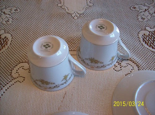 Sango Four Crown China Vintage Cheltenham Pattern 11 Saucers & 2 Cups - Picture 11 of 12