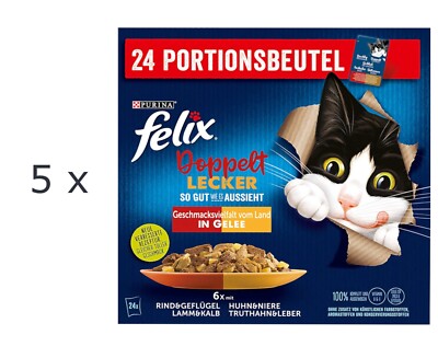 Felix Doppelt lecker - 120 x 85 g (  5,26/kg) Geschmacksvielfalt vom Land Gelee