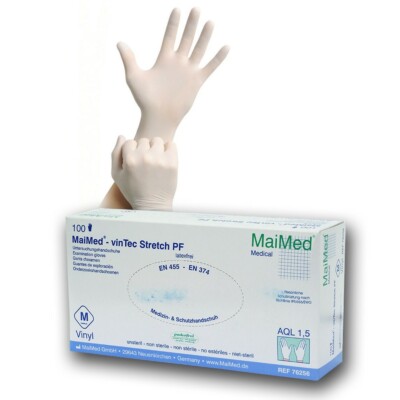 MaiMed Vinyl – VinTec Stretch PF Einweghandschuhe Puderfr. Gr. S - Foto 13