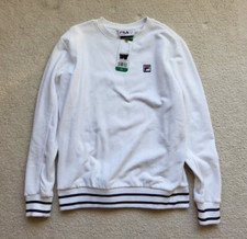 Fila Ladies' French Terry Crewneck Sweatshirt Size XL White/Peacoat