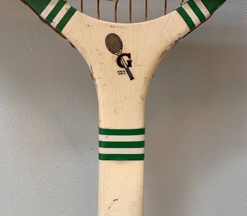 SUPER RARE VINTAGE OLYMPIC STAR BABE DIDRIKSON PICTURE WOOD TENNIS RACKET c1940 - Afbeelding 4 van 12