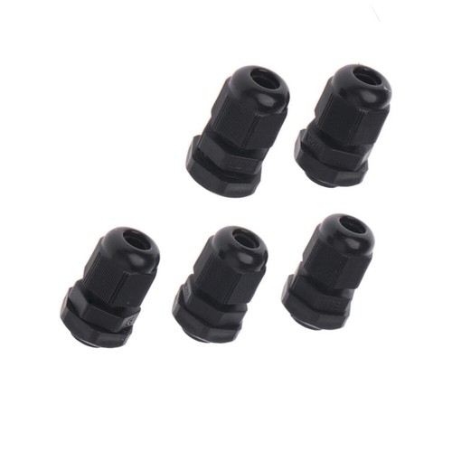 IP68 BLACK CABLE GLAND NYLON WITH NUT & WASHER - Sizes M12, M16, M20, M12L, M16L - Zdjęcie 11 z 14