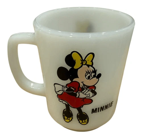 Vintage Pepsi/Disney Collab Minnie Mouse Milk Glass Mug 1970’s