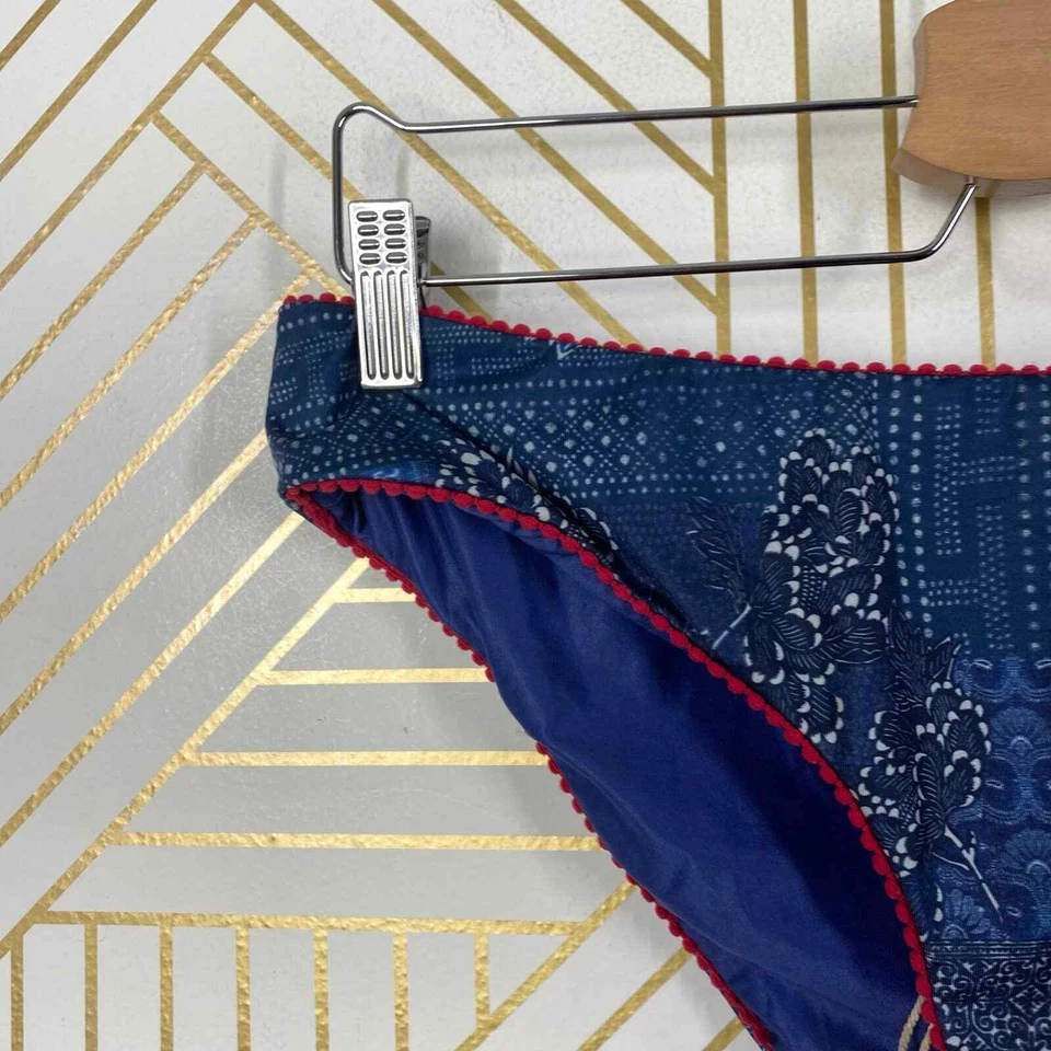 NUEVO CON ETIQUETAS FAHERTY Parte Inferior Baja Reversible en Japonés Floral Azul Rojo Talla EE. UU. Grande Foto 3 de 4