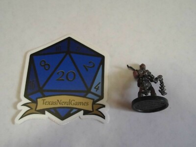 x1 Rask Half-Orc Chainfighter #22 Deathknell D&D Dungeons and Dragons Miniatures