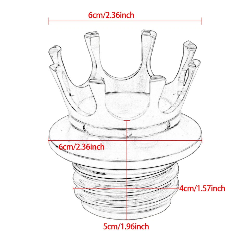 King Crown Gas Cap Fuel Tank Cover Gold For Harley Super Glide Road King Gold Foto 2 de 4