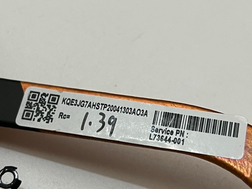 HP Pavilion 14-CE 14-CE3606SA CPU cooling heatsink L73644-001 - Photo 4/4