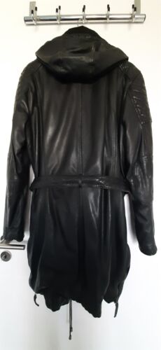 Lederjacke/Longjacke/Mantel mit abnehmbarer Kapuze 2XL - Bild 6 von 14