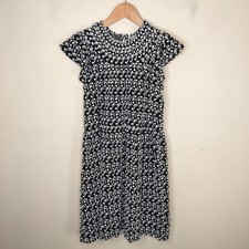 LOFT Women's Embroidered Dress XSP XS Petite Flutter Sleeve A-Line