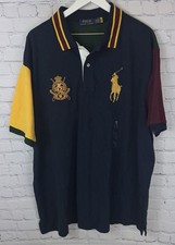 NWOT POLO RALPH LAUREN Men  s Big Pony Crest Colorbock Mesh Polo Shirt Size 2XB