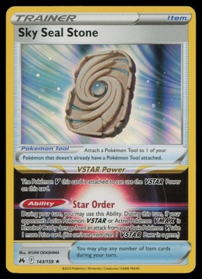 Sky Seal Stone 143/159 Holo Rare Crown Zenith Pokemon Near Mint