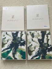 Image of 2 x Zoffany Long Water Botanical Square Oxford Pillowcase. RRP £85 each