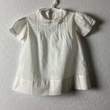 Antique Handmade Baby Dress White Heirloom Christening Gown