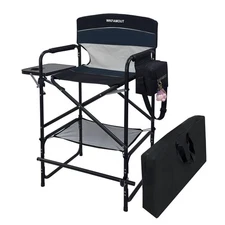 Tall Folding Director Chair 30.7" Seat Height Foldable Bar Stool for Makeup A...