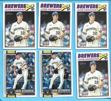 2026 Topps Heritage & Topps Jacob Misiorowski 6 card RC Lot  #144 & #10  Brewers