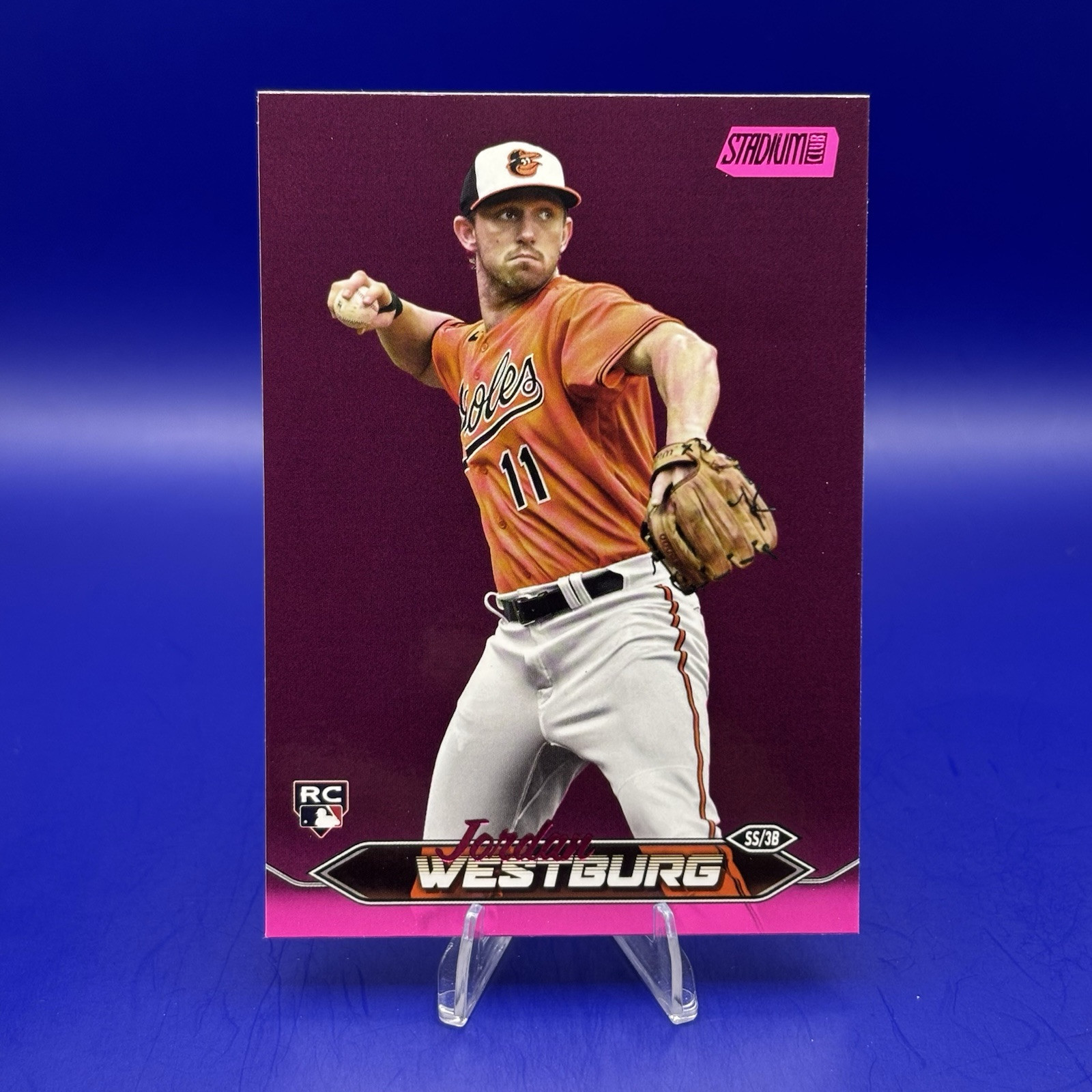 Jordan Westburg 2024 Topps Stadium Club Pink Foil Parallel #77 Rookie RC Orioles