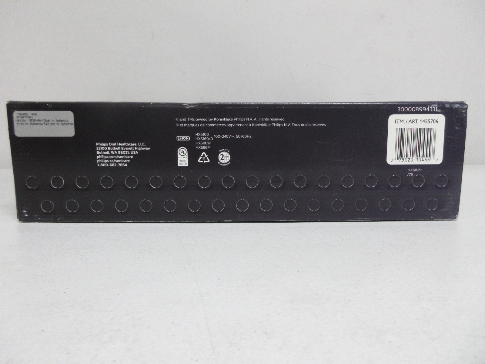 2 Pack Philips Sonicare Optimal Clean UV Sanitizer Power Toothbrush &lrm;HX6829/76