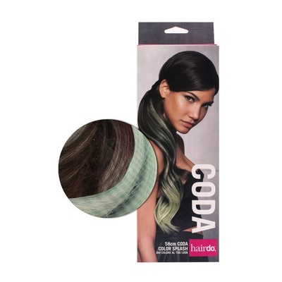 Hairdo Pferdeschwanz Color Splash Chestnut / Light Green 58 cm