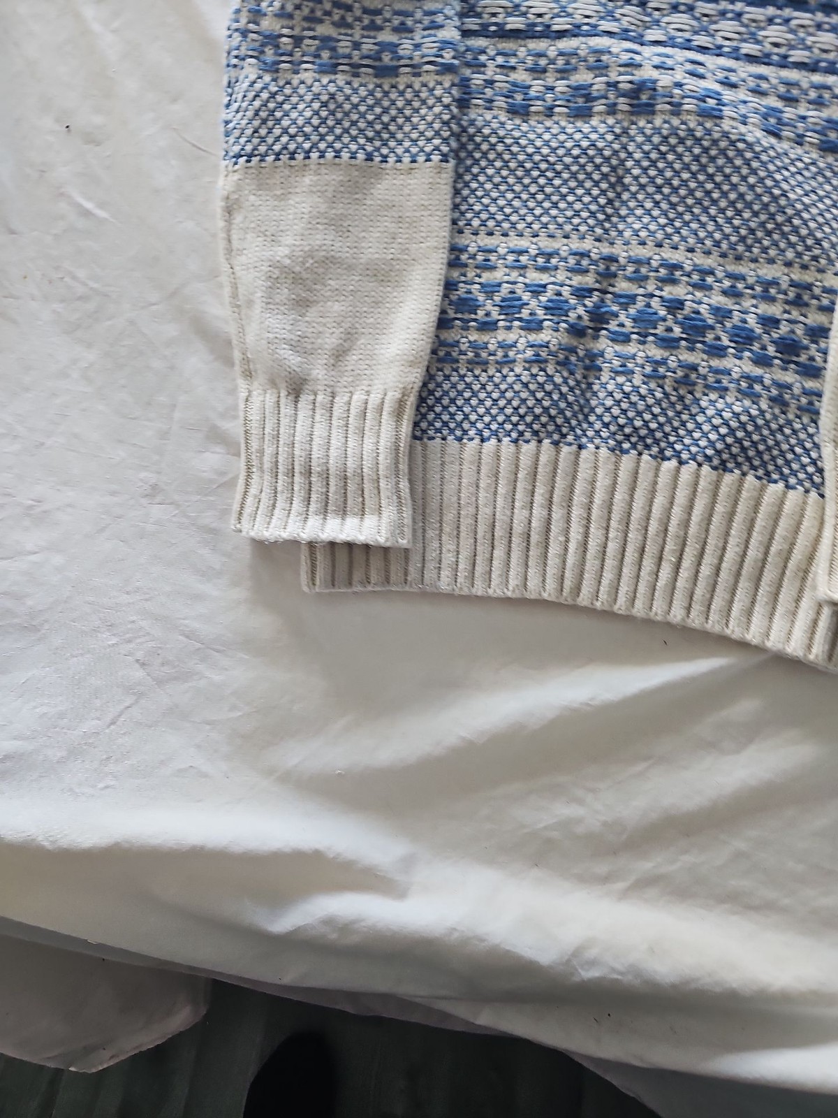 Per Una Cream and Blue Fair Isle Knit Jumper  353 image 2
