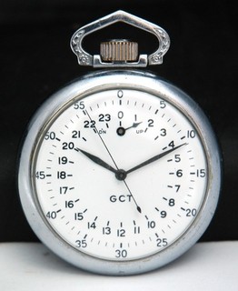 ELGIN US ARMY A 13 GCT Military POCKET WATCH Up Down 24HR WW2 Navigation LOT e