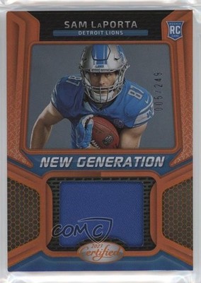 2023 Certified New Generation Jerseys Mirror Orange Sam LaPorta Rookie RC 3hd