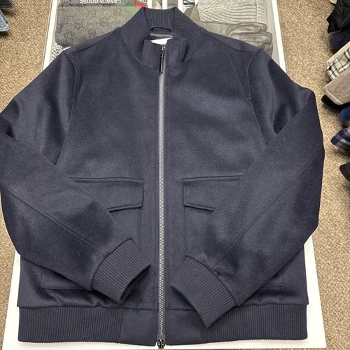 Reiss Dunstan Navy Brushed Wool Blousen Winter Jacket Coat Men’s XL $670 video thumbnail