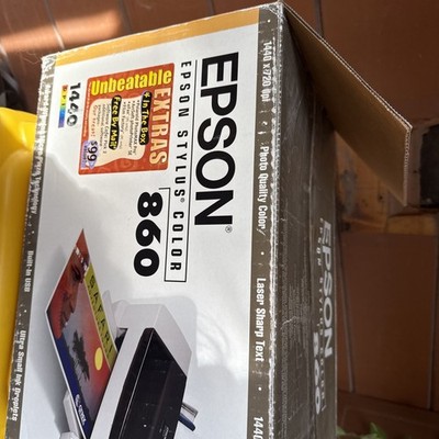 Epson Stylus 860 Color Inkjet Printer Model P860A Parallel Port Connection WORKS