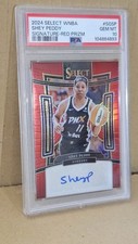 2024 Select WNBA Shey Peddy #SGSP Red Prizm Auto 62/99 Phoenix Mercury PSA 10