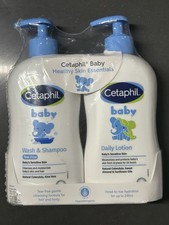 Cetaphil Baby Wash  Shampoo Plus Body Lotion, 13.5 Fl Oz Each Pack of 2 
