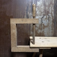 Alte Holzschraubzwinge Schraubzwinge Klemme Holz Tischler Zimmerman / GH 49 cm