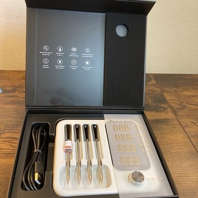 Inkbird INT-14-BW Wireless BBQ Thermometer Bluetooth Wifi w/ 4 Probes & Monitor
