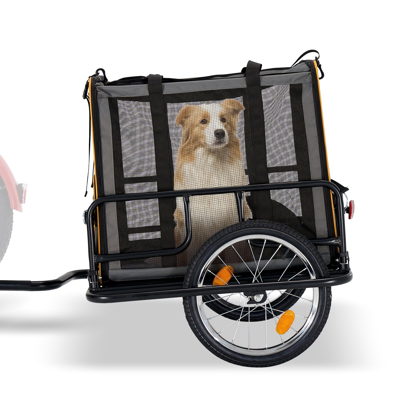 Bike Cargo Trailer with Universal Hitch, 176 lbs Capacity, Foldable Utility