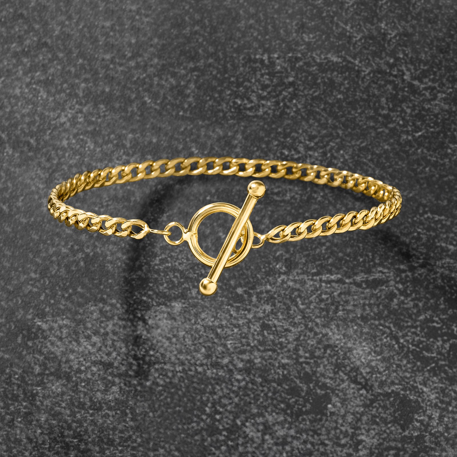 Pure Collection by Ross-Simons 14kt Yellow Gold Curb-Link Toggle ...