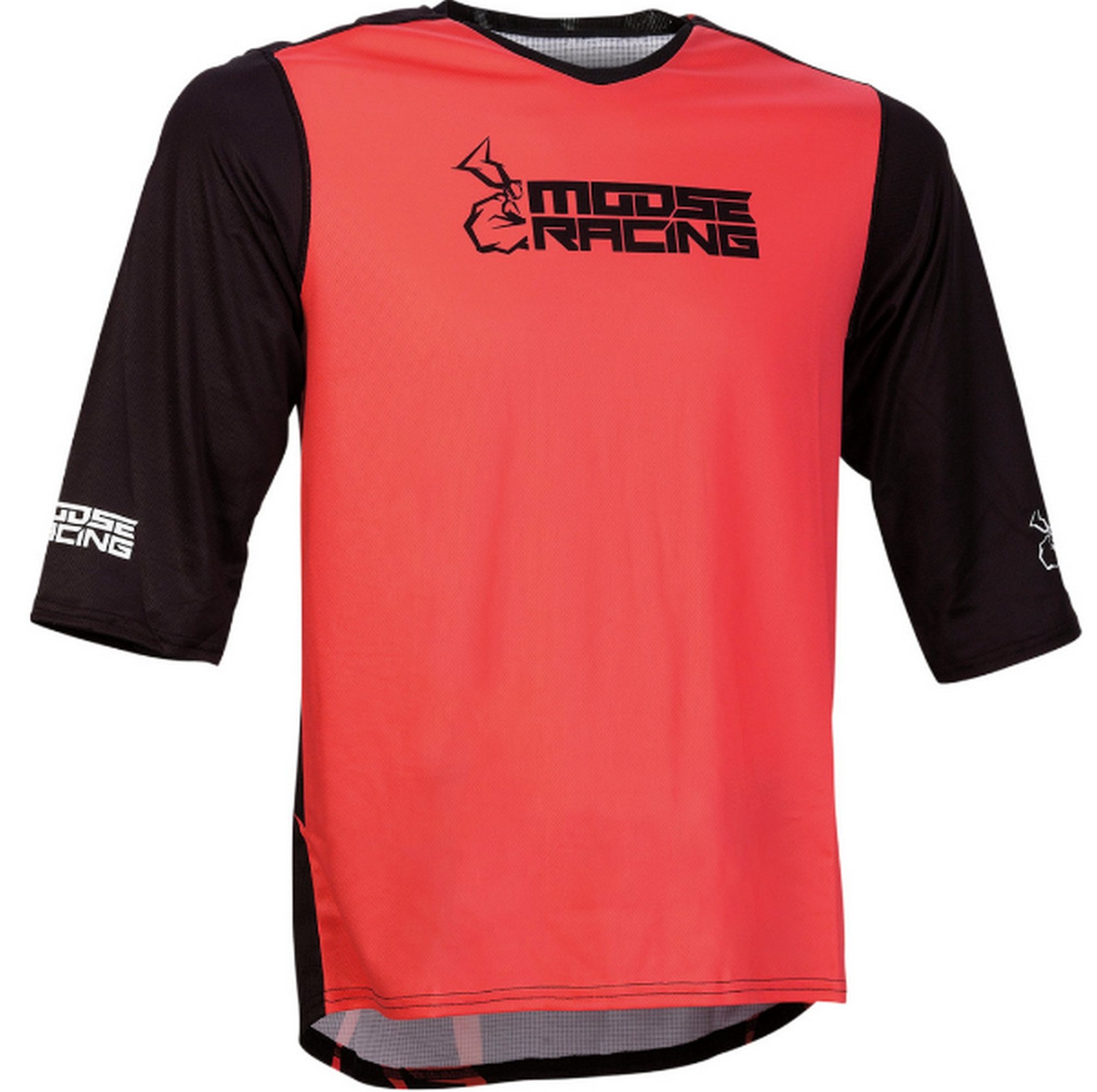 Moose MTB Mens 3/4 Sleeve Mountain Bike Jersey Red