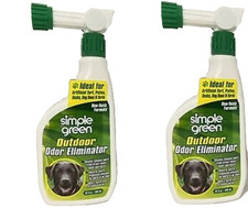 2x Simple Green Outdoor Odor Eliminator Pets Patio 32 OZ each
