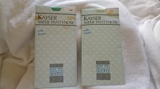 2 Pair Vintage Mids Kayser Green Sheer Pantyhose with gusset Selected Gradings