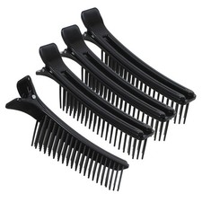 4Pcs Black Hair Styling Clips Sectioning Clips for Hairdressing Salon Use