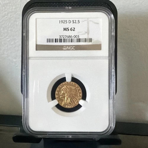 Photo of a 1925-D Indian Quarter Eagle from an eBay listing that sold on Jul 3, 2026