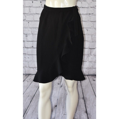 MUGLER Designer Ruffle Wrap Pencil Skirt Size 6/38 NEW!!!